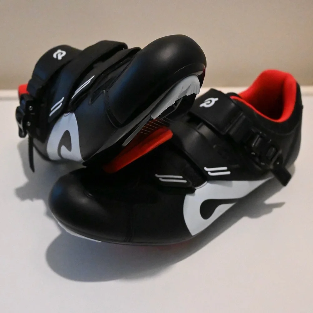 Peloton Cycling Shoes EU 47 (Men’s ~12–12.5) Black/Red Clip-In Road Bike Shoes - Picture 2 of 4